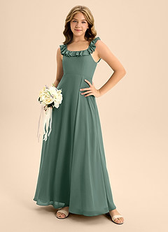 Azazie Callie Junior A-Linie Gestreift Chiffon Kleid Seemoos image6