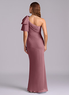 Azazie Yuanna Bridesmaid Dresses Amethyst Mermaid One Shoulder Chiffon Dress image2