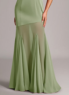 Azazie Uma Final Sale Dusty Sage Mermaid Strapless Chiffon Convertible Dress image6