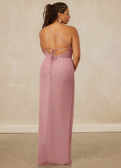 Christian Siriano Bridal for Azazie 1003 Bridesmaid Dresses Dusty Rose Sheath One Shoulder Chiffon Dress image15