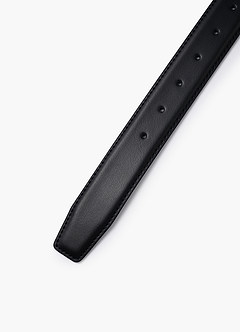 front Ceinture réversible en cuir mat pour homme