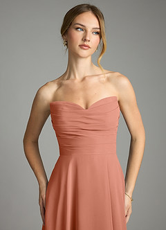 Azazie Ayla Abiti da Damigella Abito A-Line in Chiffon Scollo a Cuore Più Tagliato image4