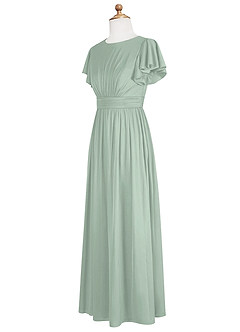 Azazie Mosley Junior Vestido Agave de Malha de Linha A com Ruched image9