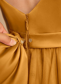 Azazie Patootie vestidos de niña de las flores Vestido de Caramelo de Tul de Corte En A con Tirante Espagueti image7