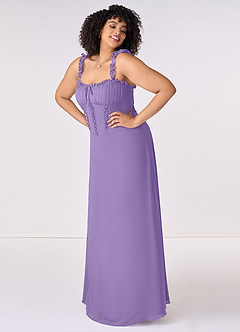 Barbie ♥ Azazie Robes de demoiselle d'honneur Robe Trapèze en Mousseline de soie Encolure en Forme de Cœur Tahiti image8