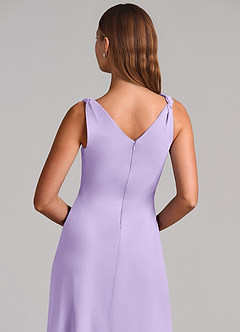 Azazie Nerine Brudtärnklänningar Klä av A-Linje i Chiffong Plisserad Lila image7