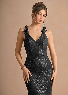 Elorae Silver Black Maxi Dress image5