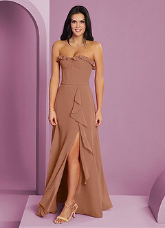 Barbie ♥ Azazie Final Sale Bronzer A-Line Sweetheart Neckline Chiffon Dress image3