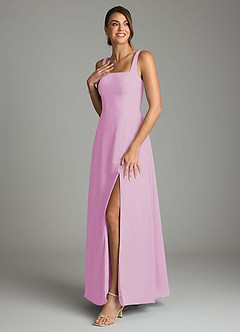 Azazie Debra Bridesmaid Dresses Candy Pink A-Line with Pockets Chiffon Convertible Dress image5