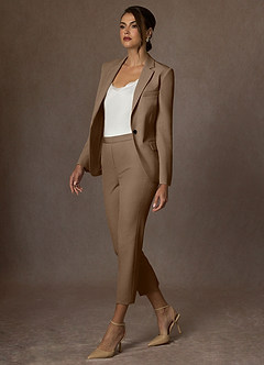 front Charlotte Brigadeiro Blazer de trama refinada