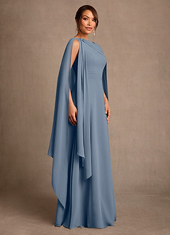 Azazie Liddie Abiti per la Madre della Sposa Abito A-Line in Chiffon Plissettato Crepuscolo image2