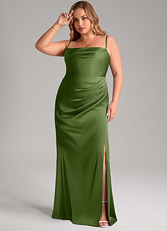 Azazie Leonis Bridesmaid Dresses Juniper Mermaid Pleated Stretch Satin Convertible Dress image11