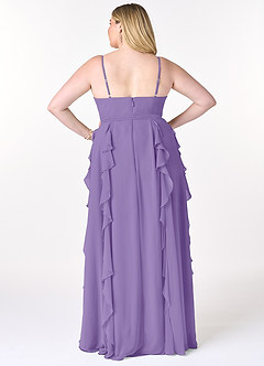 Azazie Peyton Bridesmaid Dresses Tahiti A-Line Ruched Chiffon Dress image8