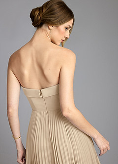 Azazie Mariana Bridesmaid Dresses Champagne A-Line Strapless Chiffon Dress image6