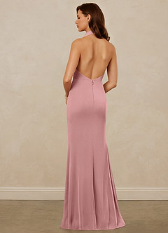 Christian Siriano Bridal for Azazie 1018 Venta Final Vestido de Cabernet de Malla de Corte Recto con Plisado image10