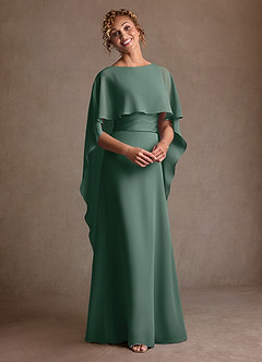 Azazie Marilla Mère de la mariée Robes Robe Trapèze en Mousseline de soie Plissée Mousse De Mer image6