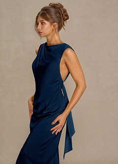 Aeliana 네이비 맥시 드레스 image5