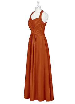 Azazie Claudia Bridesmaid Dresses Paprika A-Line Sweetheart Neckline Chiffon Dress image9