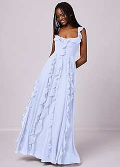 Barbie ♥ Azazie Bridesmaid Dresses Lavender A-Line with Pockets Chiffon Dress image5
