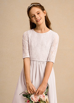 Azazie Pippin Junior Formal Flower Girl Klänningar Klä A-Line i Spets image5