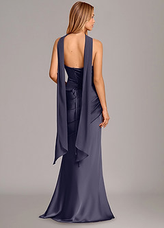 Azazie Pelagia Bridesmaid Dresses Stormy Mermaid Corset Stretch Satin Convertible Dress image4