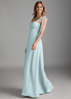 Azazie Lizet Bridesmaid Dresses Mist A-Line Sweetheart Neckline Chiffon Dress image4