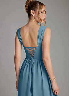 Azazie Caterina Bridesmaid Dresses Bermuda A-Line Corset Chiffon Dress image2