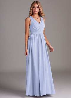 Azazie Kingsley Bridesmaid Dresses Lavender A-Line Lace Chiffon Dress image5