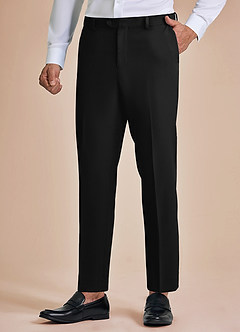 front James Black Structured Stretch Dress Pants