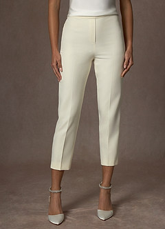 Charlotte Ivory Refined Weave Dress Pants