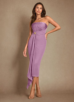 Azazie Dinanta Mother of the Bride Dresses Wisteria Column Pleated Chiffon Dress image1