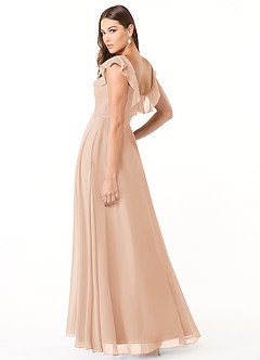 Azazie Jinny Bridesmaid Dresses English Rose A-Line Square Neckline Ruched Chiffon Dress image8