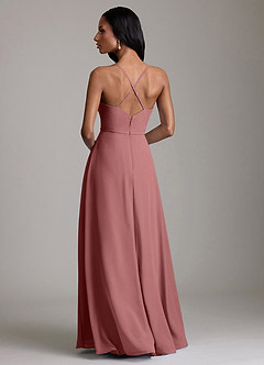 Azazie Naeem Bridesmaid Dresses Amethyst A-Line V-Neck Ruffle Chiffon Dress image2