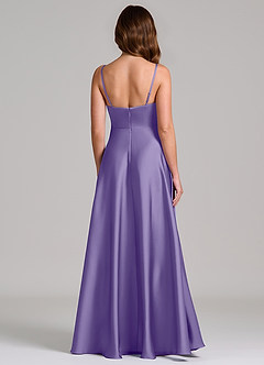 Azazie Amani Bridesmaid Dresses Tahiti A-Line Pleated Stretch Satin Dress image5