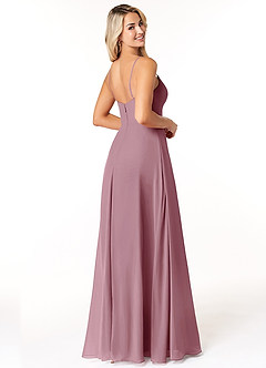 Azazie Moira Bridesmaid Dresses Vintage Mauve A-Line Scoop Chiffon Dress image5