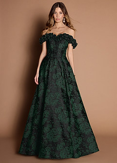 Zora Emerald Black Gown image2