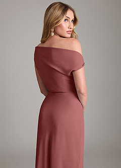 Azazie Emerson Brudtärnklänningar Klä av Tubklänning i Chiffong Av axeln Ametist image3