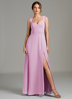 Azazie Gwendolyn Bridesmaid Dresses Candy Pink A-Line Sweetheart Neckline Chiffon Dress image5