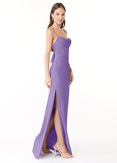 Azazie Mai Bridesmaid Dresses Tahiti Sheath Pleated Chiffon Dress image3