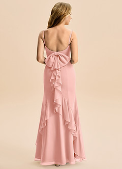 Azazie Lioren Junior Robe Sirène en Mousseline de soie Arc Rosette image3