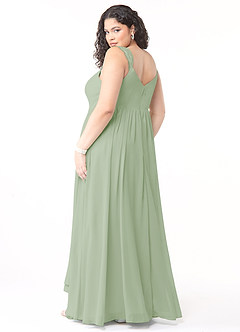 Azazie Cleobella Bridesmaid Dresses Dusty Sage A-Line Sweetheart Lace Chiffon Dress image11