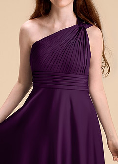 Azazie Charlize Junior Klä av A-Line i Stretch Satin Plisserad image7