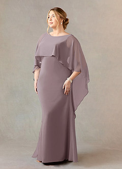 Azazie Dion Mother of the Bride Dresses Dusk Sheath Scoop Stretch Crepe Dress image10