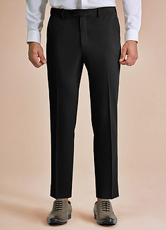 front William Black Comfort Blend Dress Pants