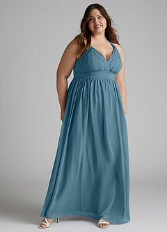 Azazie Ashia Bridesmaid Dresses Bermuda A-Line Pleated Chiffon Dress image9