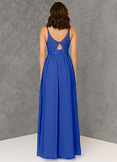 Azazie Amy Bridesmaid Dresses A-Line Lace Chiffon Floor-Length Dress image2