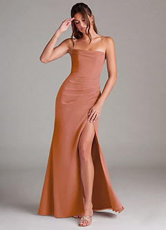 Azazie Leonis Bridesmaid Dresses MAI TAI Sheath Strapless Chiffon Convertible Dress image1