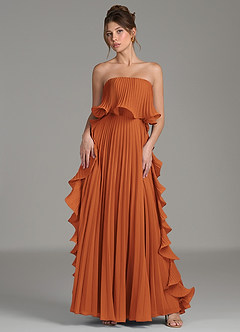 Azazie Alexia Brautjungfernkleider A-Linie Gestreift Chiffon Kleid Kanel image1