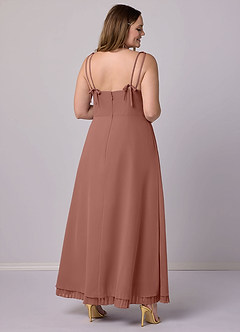 Barbie ♥ Azazie Bridesmaid Dresses Cedar Rose A-Line Pleated Chiffon Dress image11