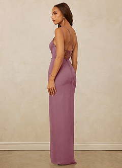Christian Siriano Bridal for Azazie 1003 Bridesmaid Dresses Vintage Mauve Sheath One Shoulder Chiffon Dress image7
